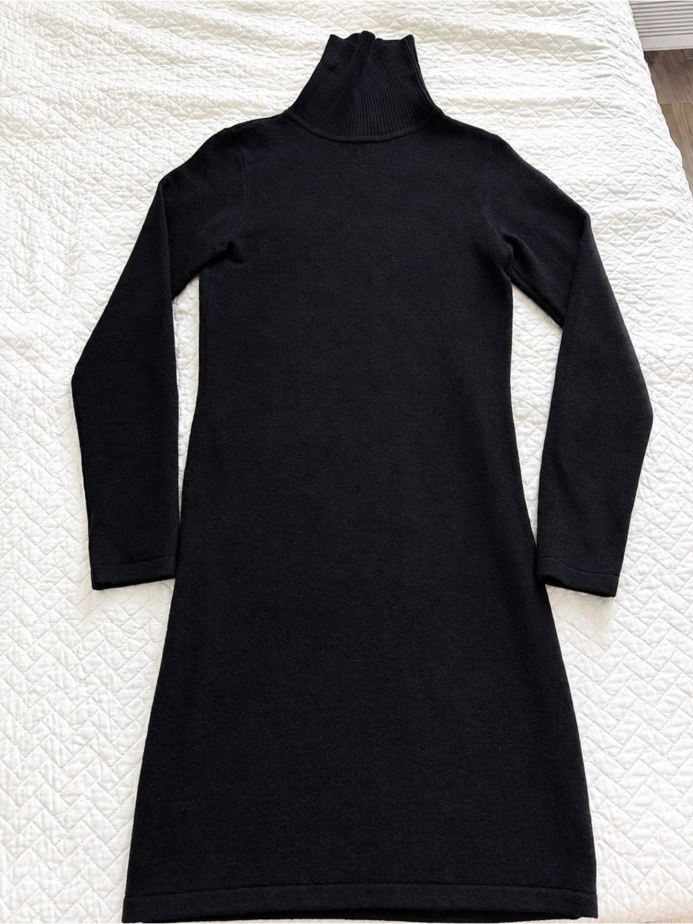 French Connection Black Turtleneck Long Sleeve Knit Dress Size M